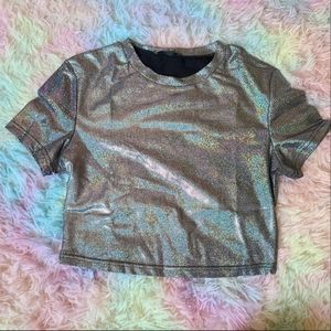 holographic crop top